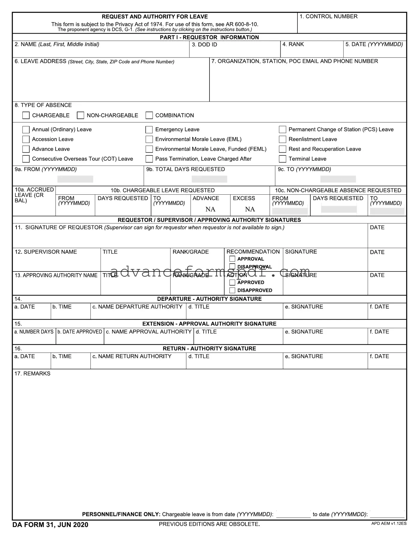 Download Da 31 Form in PDF
