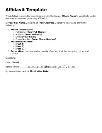 Free Affidavit Document