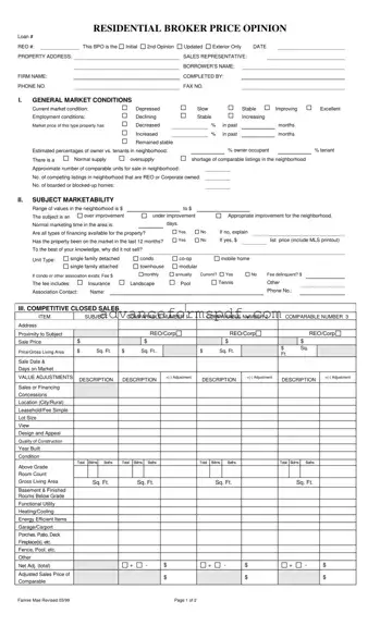 Download Broker Price Opinion Form in PDF