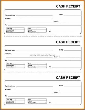 Download Cash Receipt Form in PDF