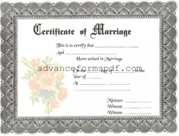 Download Marriage Certificate Form in PDF