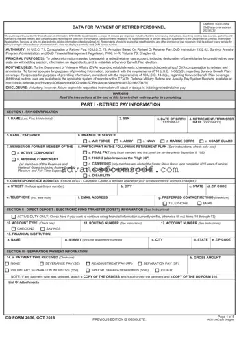 Download DD 2656 Form in PDF