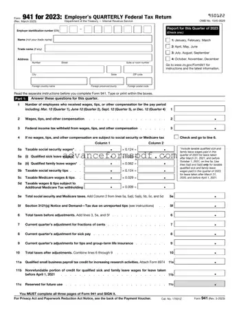 Download IRS 941 Form in PDF