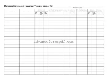 Download Membership Ledger Form in PDF