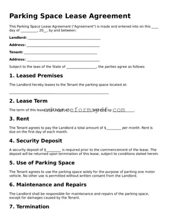 Free Parking Space Lease Agreement Document
