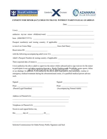 Download Royal Caribbean Parental Consent Form in PDF