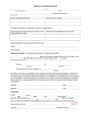 Download Temporary Custody Form in PDF