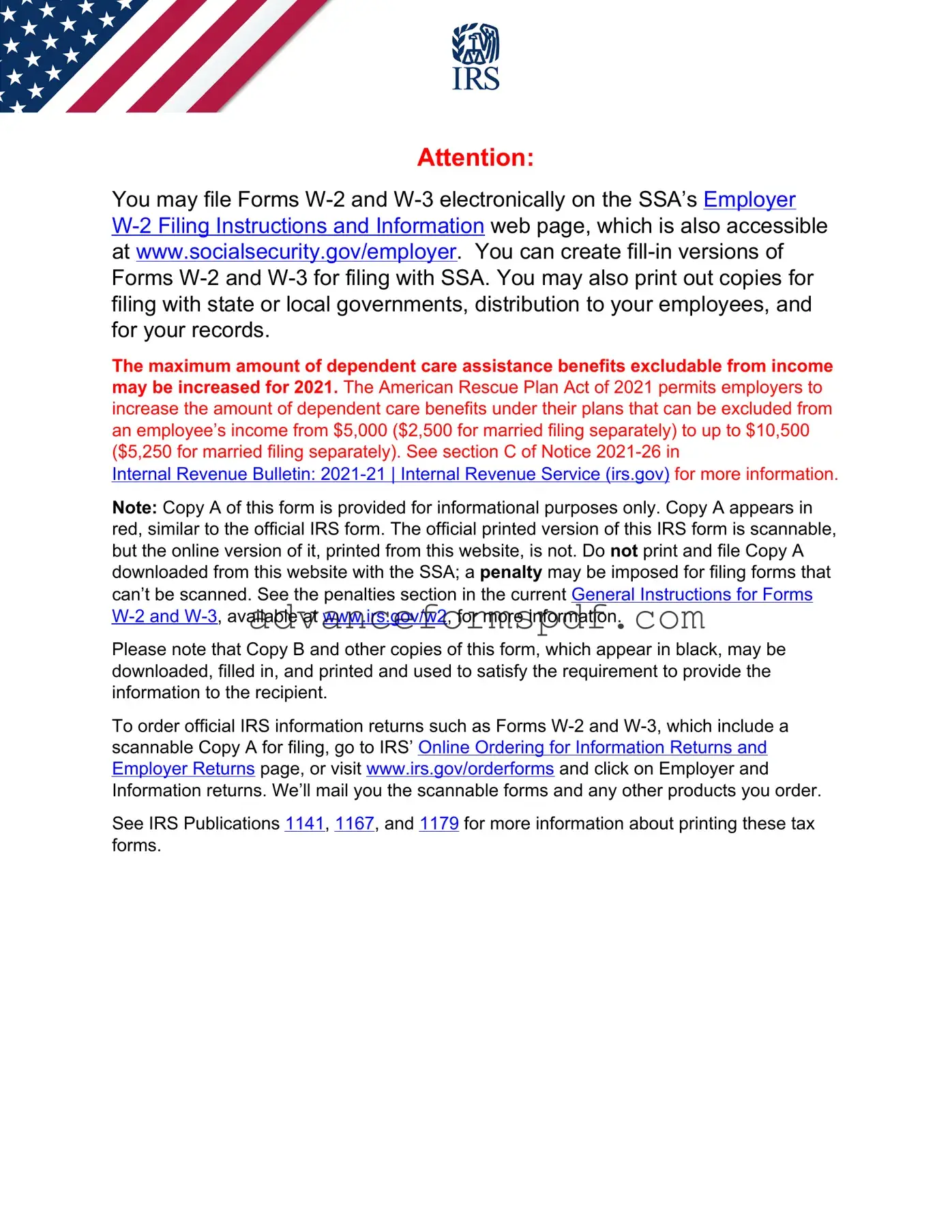 Download IRS W-2 Form in PDF